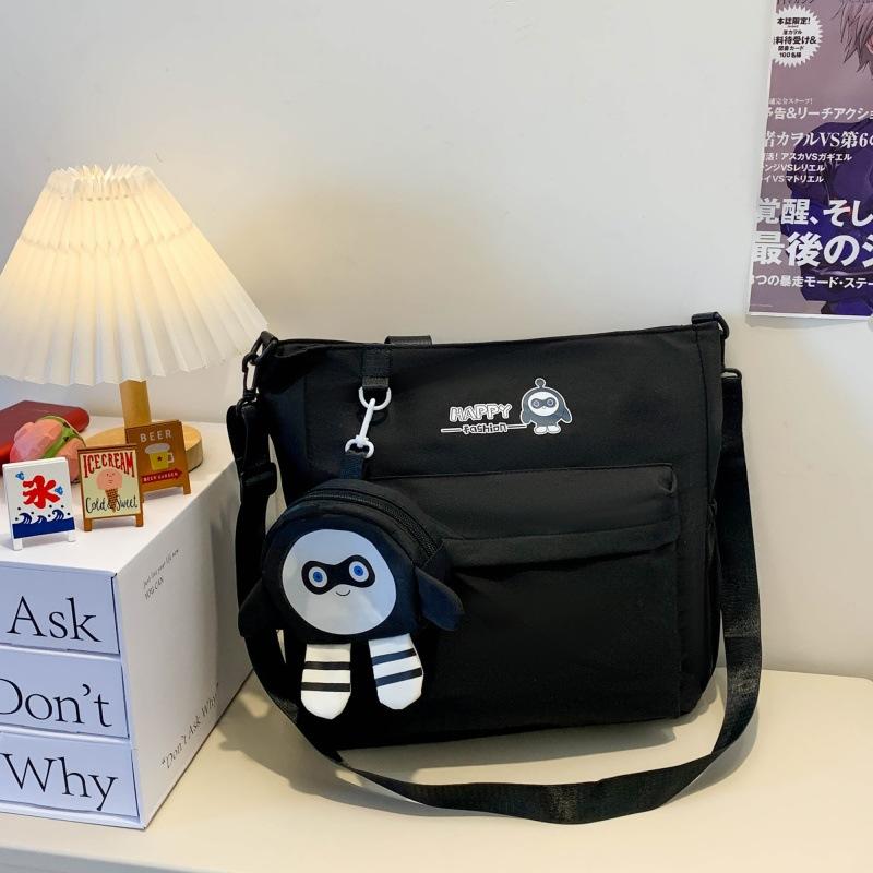 Harajuku Egg Party Student Cartoon Handheld Make-up Bag Large Capacity Girl Simple Shoulder Bag