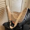 Large Capacity Nylon Dumpling Bag Solid Color Underarm Bag Portable Sports Shoulder Bag  Girls