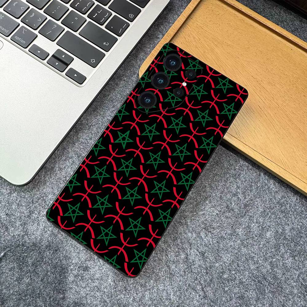 Morocco Map Flag Phone Case For Samsung S 24 Fe 25 Ultra Plus 20 Lite 21 30 22 23 24 22 Ultra 5G Fundas