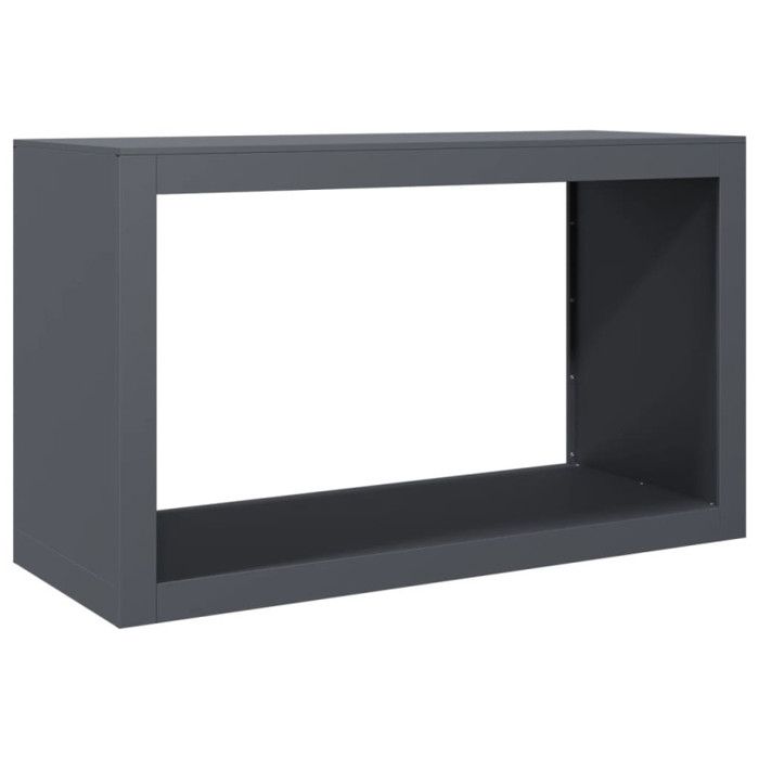 VidaXL Portant de bois de chauffage anthracite 100x40x60 cm acier, magasin de bûches, porte-bûches de cheminée, support de 850984