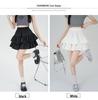 Women's Summer Black A-line Puff Short Skirt - Elastic Waist, Slimming, Anti-Exposure.