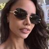 New Women Sunglasses Fun Octagonal Trend Personalized Shades Fashion Retro Frameless Versatile Sunshade Sun Glasses