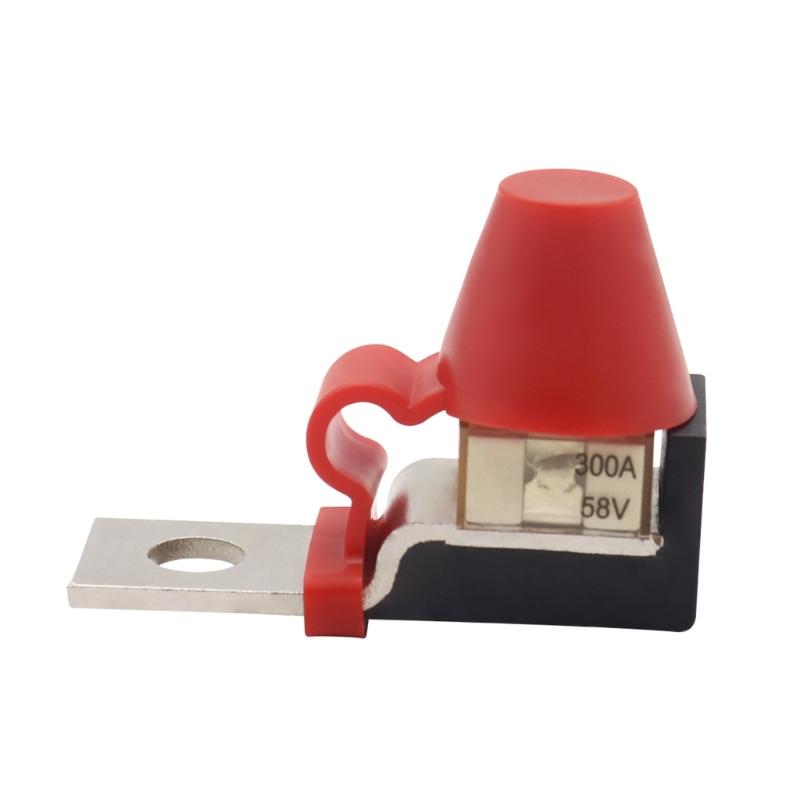 Terminal Mount MRBF Fuse Block Kit 58V with Single Stud 5/16"(M8) Marine Rated-Battery Fuse Waterproof-Cap for Truck-RV