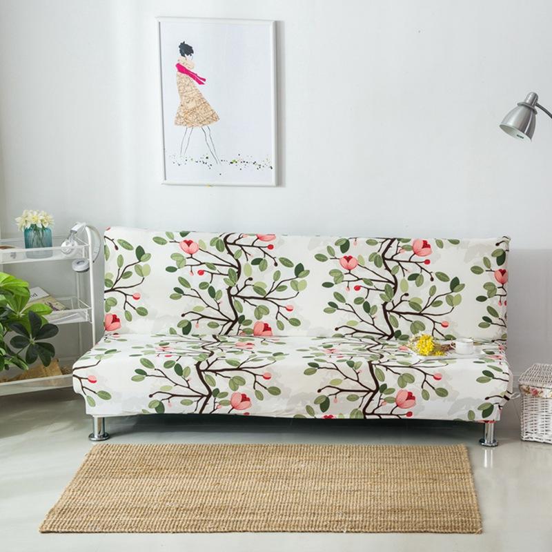 Stretch Folding Sofa Bed Cover Four Seasons Fabric Sofa Cover Full Covered All-Inclusive Double Three-Person Gloves without Support