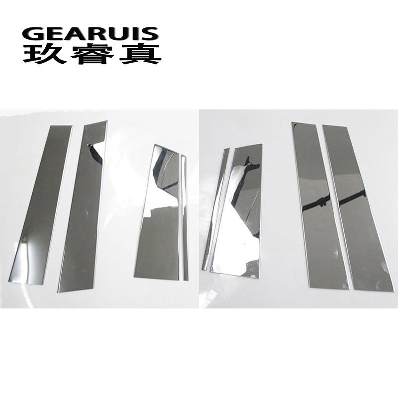 Estilo de Carro Colunas BC da Janela Moldura Brilhante Capa Decorativa Adesivo Acabamento Para Mercedes Benz Classe E W213 200 300 Auto