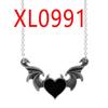 Saturn Wings Heart Devil Owl Pendant Necklace - Unique Retro Jewelry