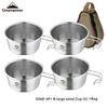 CAMPINGMOON Stainless Steel Large Capacity Sierra Cup 450ml Capacity Suitable For Camping Can Be Heated Functions As a Rice Bowl