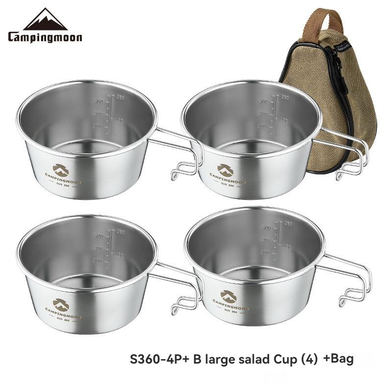 CAMPINGMOON Stainless Steel Large Capacity Sierra Cup 450ml Capacity Suitable For Camping Can Be Heated Functions As a Rice Bowl