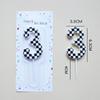 Checkerboard Number 0-9 Candle Birthday Party Decoration Black and White Checkered Card Number Candle