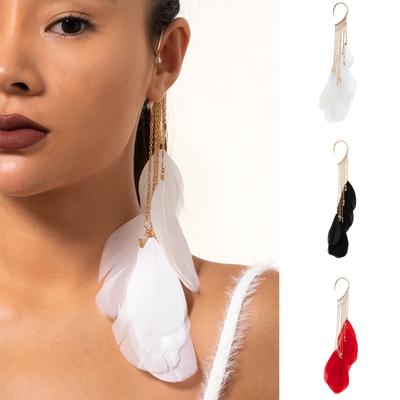 Single Earring Feather Tassel Earring Earrings Ladies Earrings Jewelry