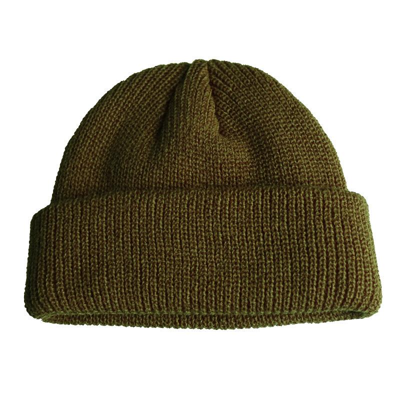Korean unisex solid color fashion hexagonal beanie knit hat hip-hop pullover hat ski hat wool hat