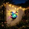 Solar Light, Butterfly Design Outdoor Wall Decor, Garden Art Soft Glowing Solar Light, Hand-Painted UV Coated Solar Light for Yard Patio Party