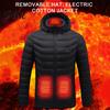 Adult Heated Clothing Blocks Hooded USB Power Heating Coat Winter Electric Supply 9 Padded Even