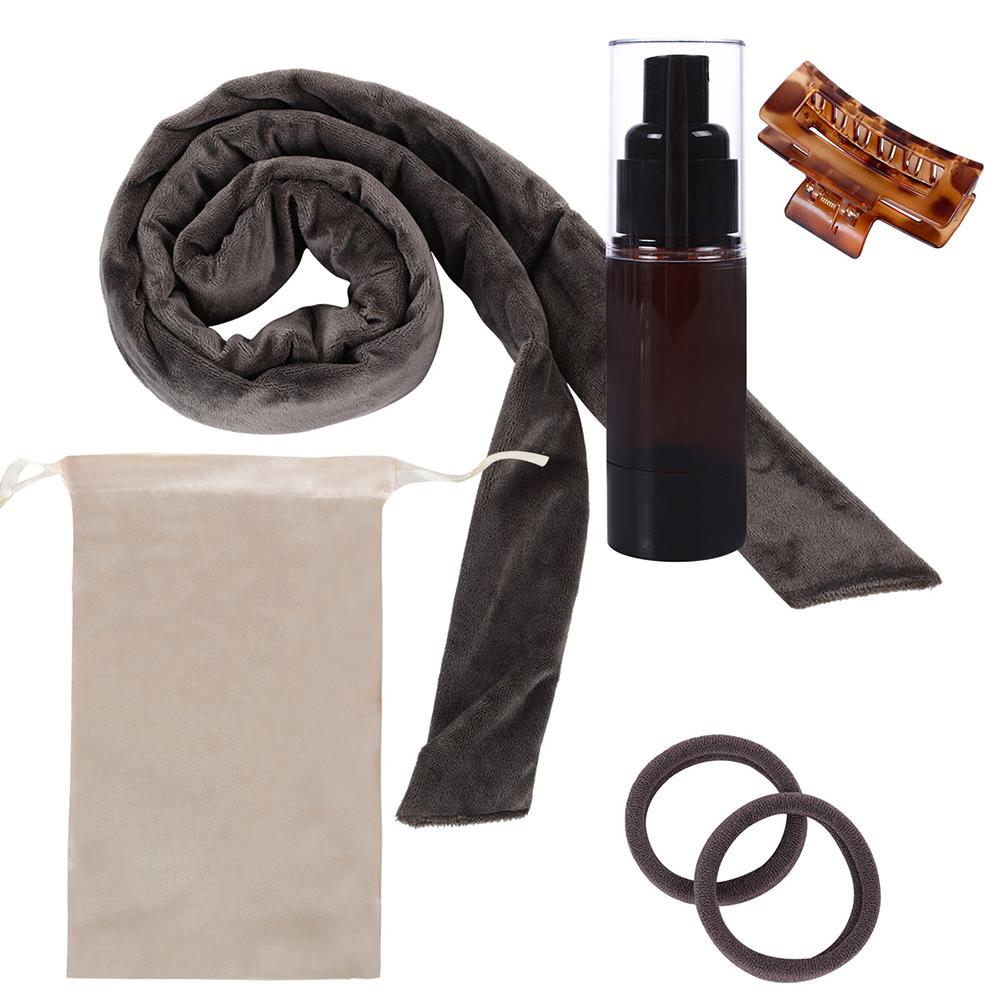 

Набор из 6 штук: повязка для завивки волос без нагрева, велюровые бигуди для ночной завивки волос, мягкая лента для завивки