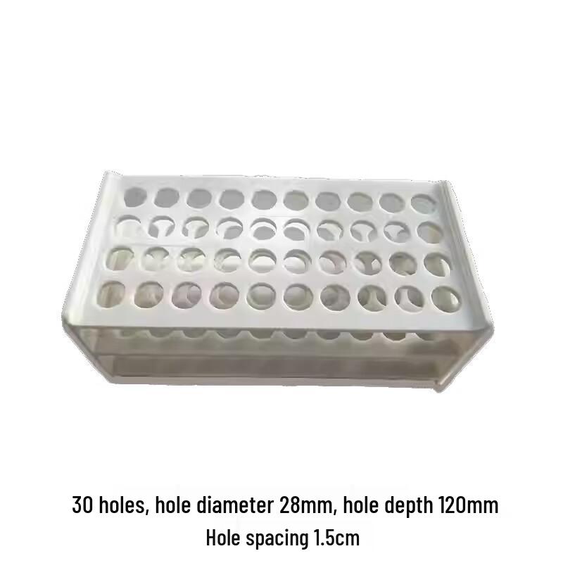 Huachuan PP Polypropylene 30-Hole Tube Rack