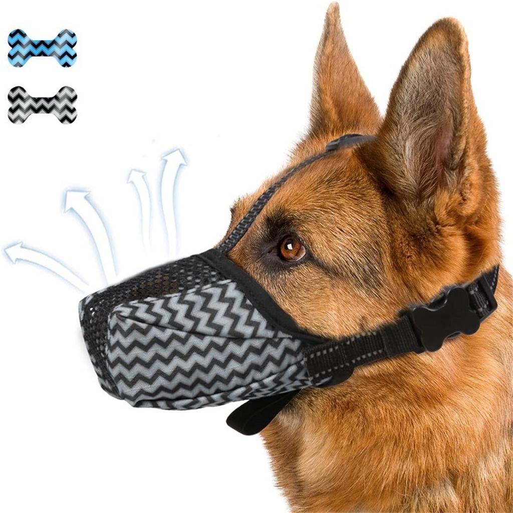 Atmungsaktiver Netz-Maulkorb für Hunde zum Verhindern von Beißen, Bellen, Kauen