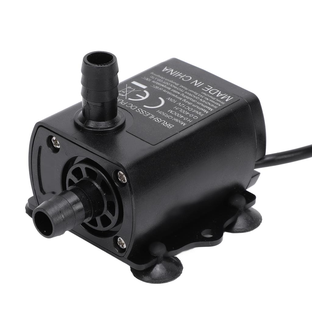 Pompă Submersibilă Fântână Mică pentru Acvariu Debit Reglabil DC 12V 10W 0?400L/H 0?Ridicare 400cm
