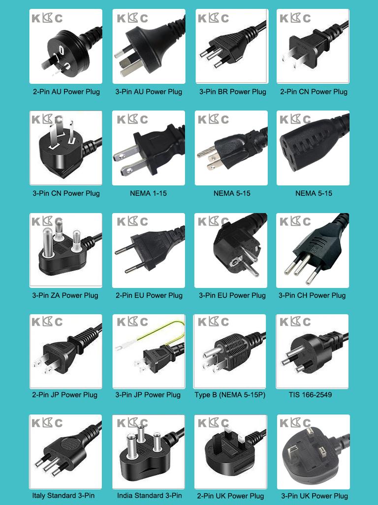 6ft Black 15A 125V US NEMA 5-15P To IEC C13 Power Cord - 18awg/3 SJT Heavy Duty Cable