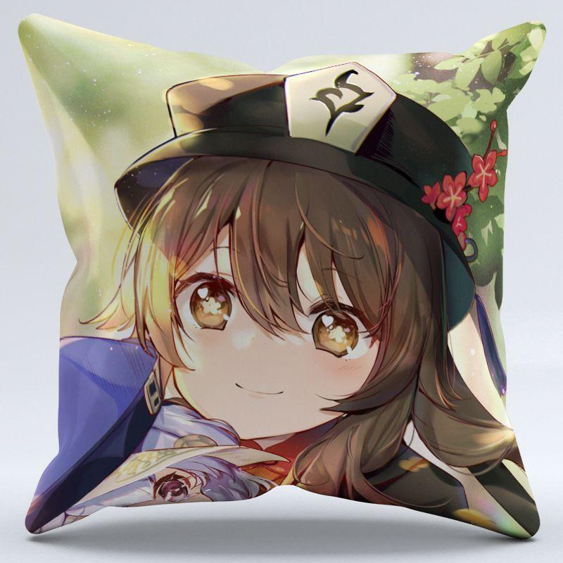 Genshin Impact Hu Tao Pillow Case Home Decorative Magical Anime Cushion Game
