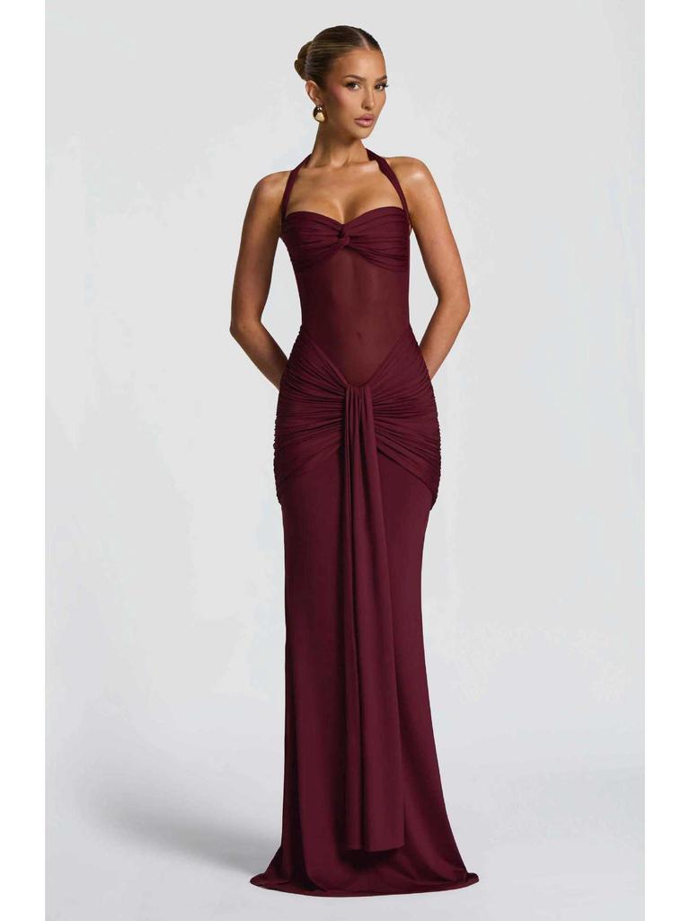 2026 Elegantes Falten-Spaghetti-Träger-Abendkleid für Damen