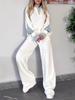 New Arrival Autumn Ins Popular Stand Collar Long Sleeve Shirt Loose Casual Hoodie Set