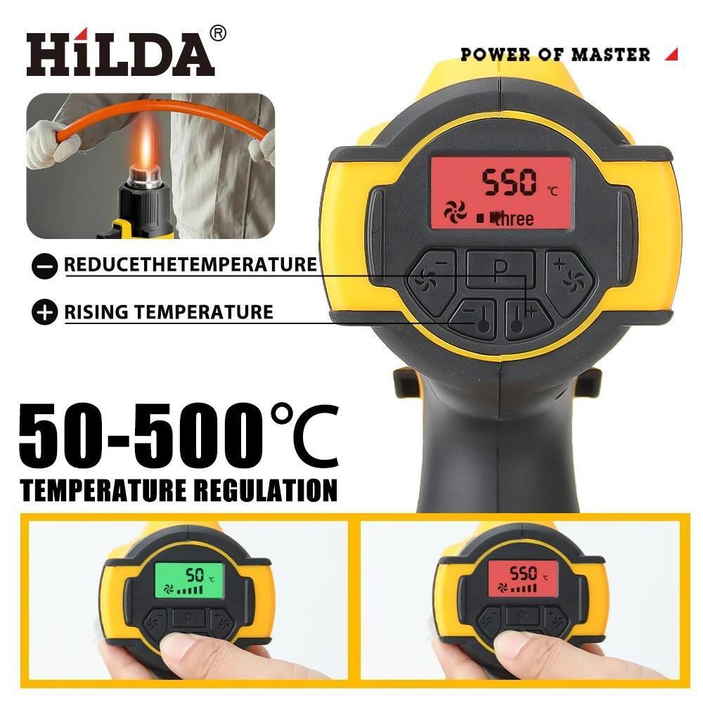Industrial Wireless Hot Air Gun with Large Lithium Battery for Heat Shrink Film and Plastic Welding