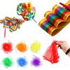 Performance Gadget Kit Dancing Shawl Prop Pure Color Square Nylon Scarf Colorful 4 Meter Ribbon School Festival Rewards Gift ZYF