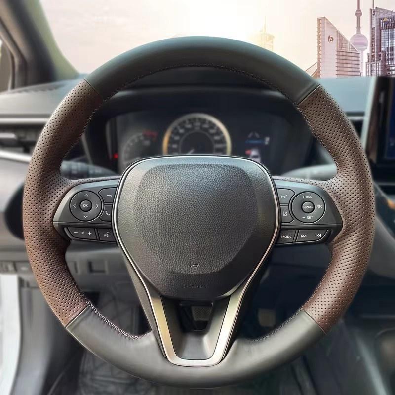 Hand-Sewing Car Steering Wheel Cover For Toyota Camry 2018-  Avalon 2018   RAV4 20 Car Accessories19