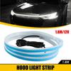 Car LED DRL Hood Strip Light Engine Cover Daytime Light Running Mode