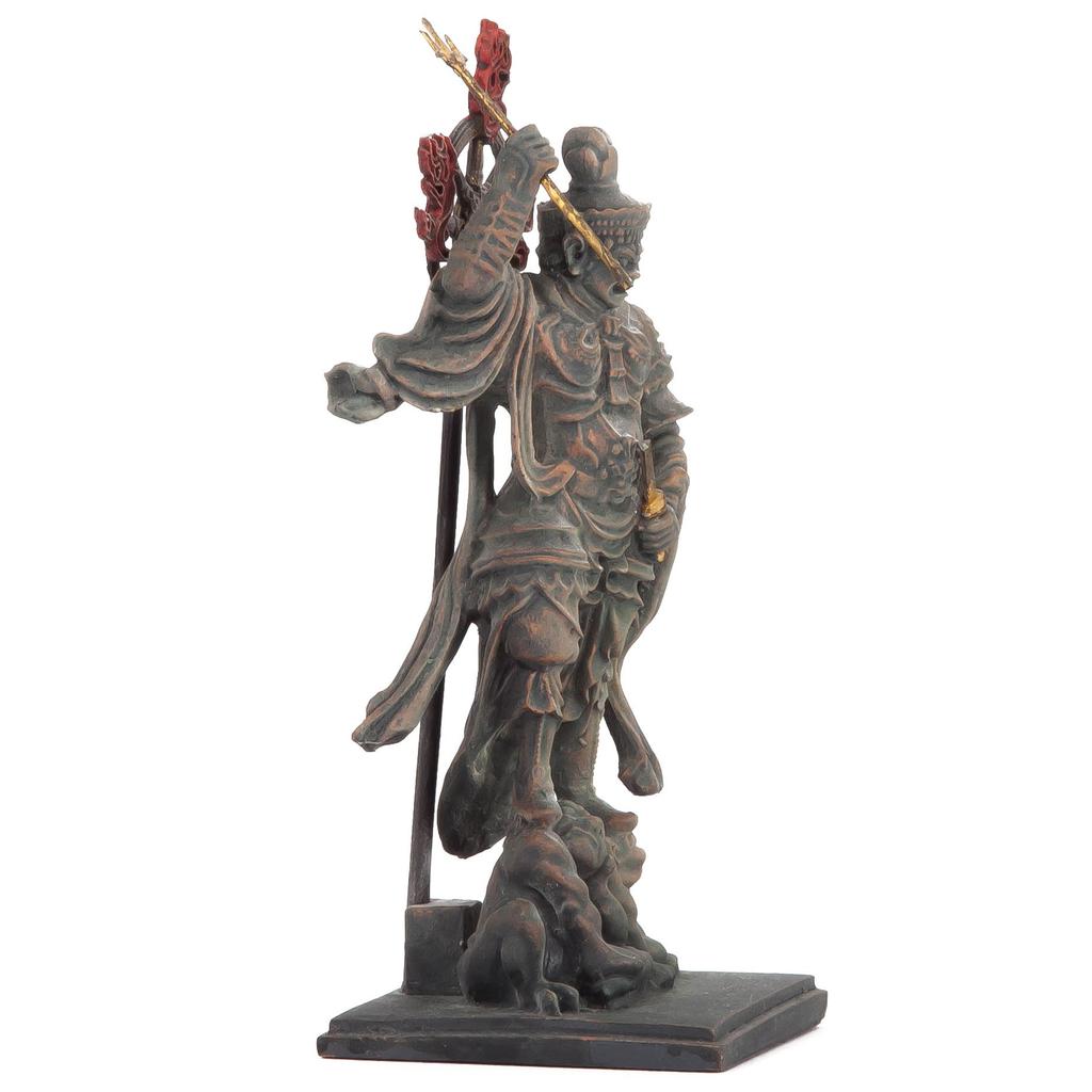 [Supervised and Officially Approved by Toji Temple] Jikokuten (Dhritarashtra) Miniature Buddha Statue [Kukai's Three-Dimensional Mandala 21 Figures, C