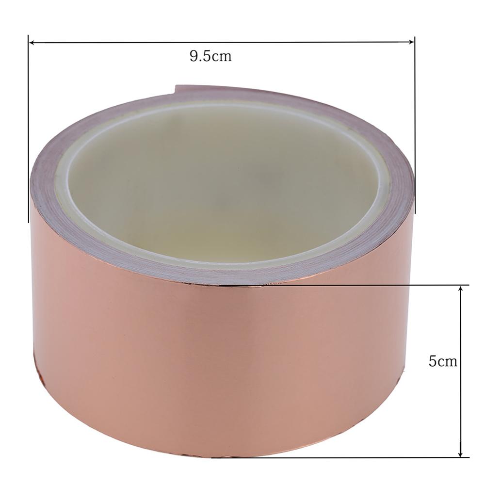 50 mm * 10 m Jednostranná páska s medenou fóliou EMI Tieniace jednoduché vodivé lepidlo na gitaru