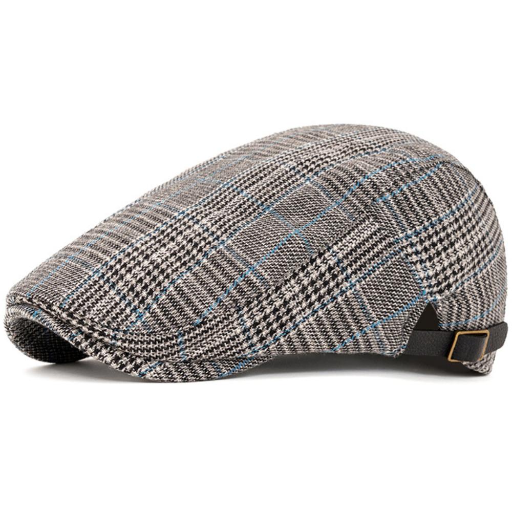 HT4815 Mens Berets Women Vintage Plaid Artist Painter Beret Hat Spring Autumn Caps Adjustable Ivy Flat Cap Male Female Beret Cap