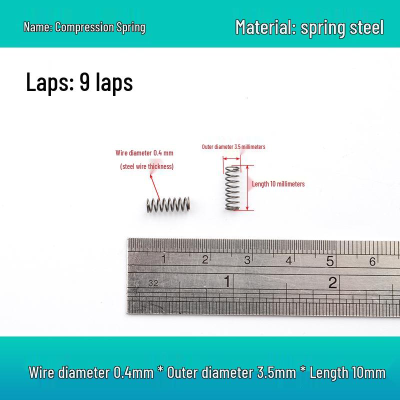 Small Mechanical Compression Spring: 0.4mm Wire, 2-8mm Outer Diameter