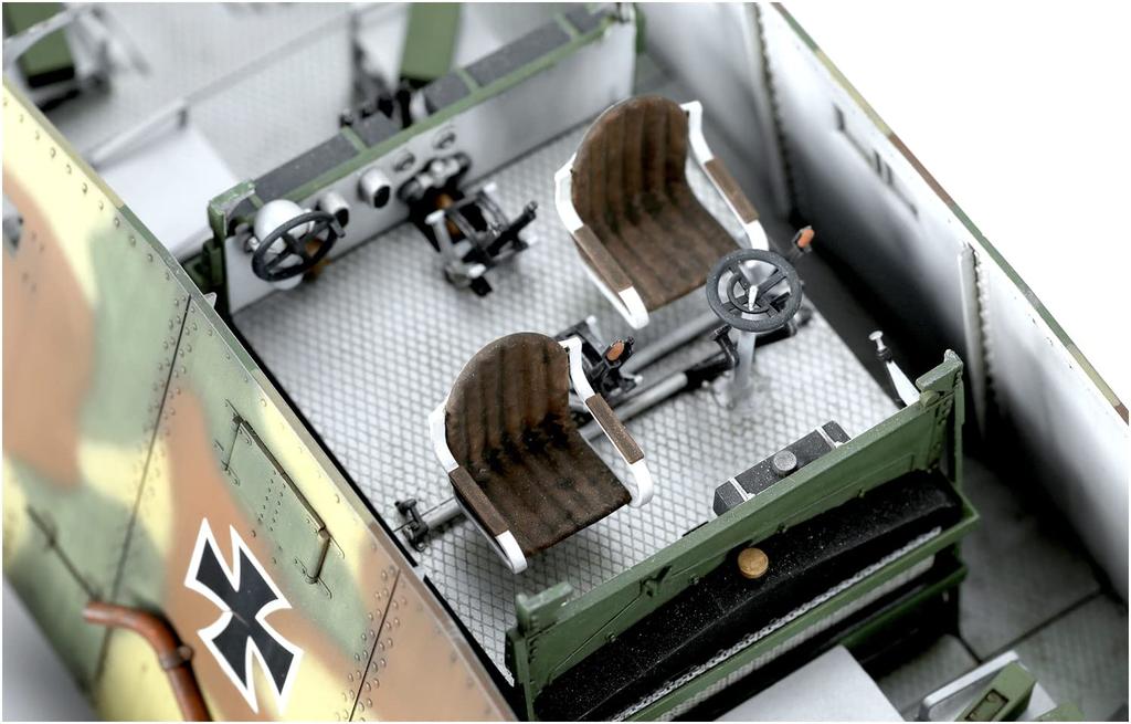 GSI Creos Meng Model 1/35 German A7V Tank, Krupp Type, with Resin Engine, Limited Edition Plastic Model, MTS-017S, Molded Color