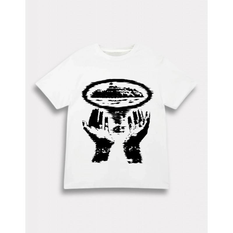 Unisex Short Sleeve Cotton T-Shirt Loose Fit Streetwear Print Tee Casual Round Neck Top
