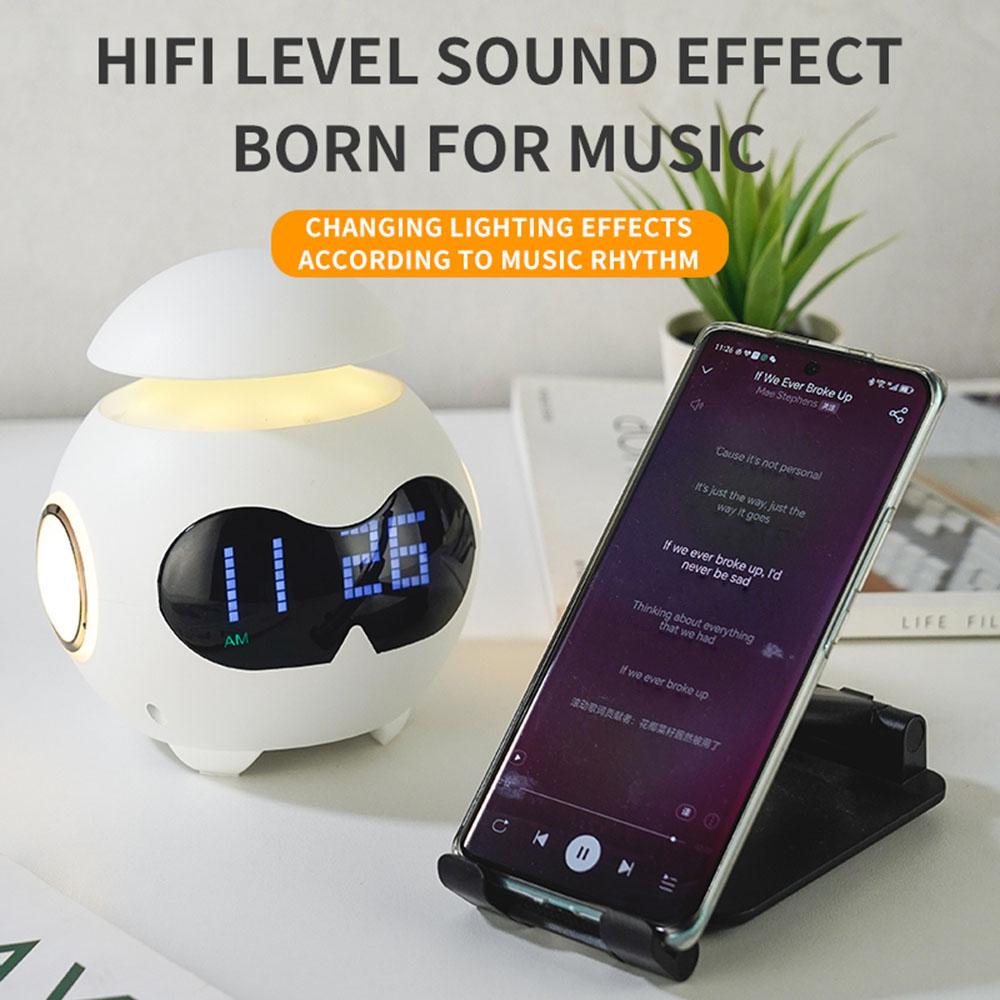 Réveil Lumineux Intelligent Réveil Émotionnel Haut-Parleur Bluetooth Son Niveau HIFI Sans Fil Affichage LED Horloge Numérique Veilleuse Décoration