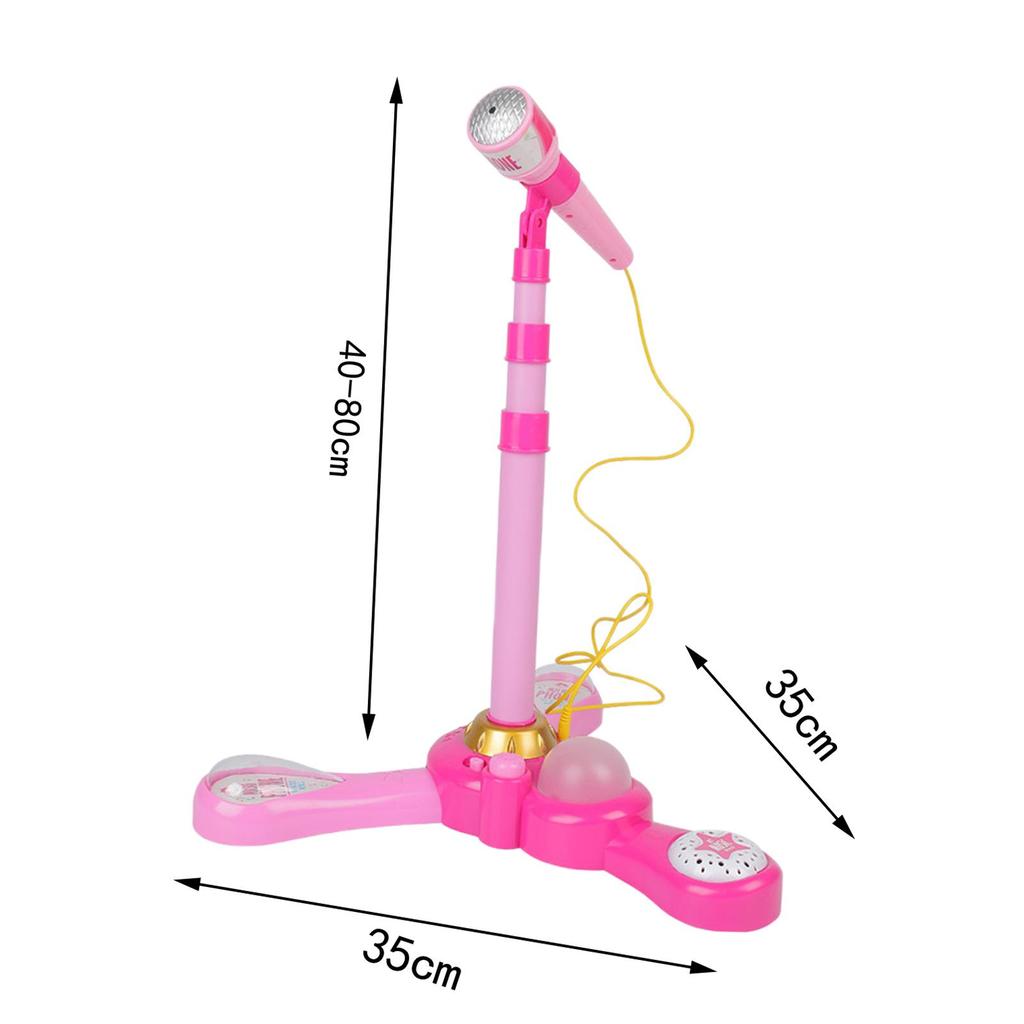 Adjustable Karaoke Machine Toy Microphone Set Musical Portable Early Education with Stand