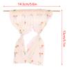 1:12 Cute Dollhouse Miniatures Daisy Flower Curtain Lace Curtain Cotton Curtain for Dolls House Bedroom Furniture Decor