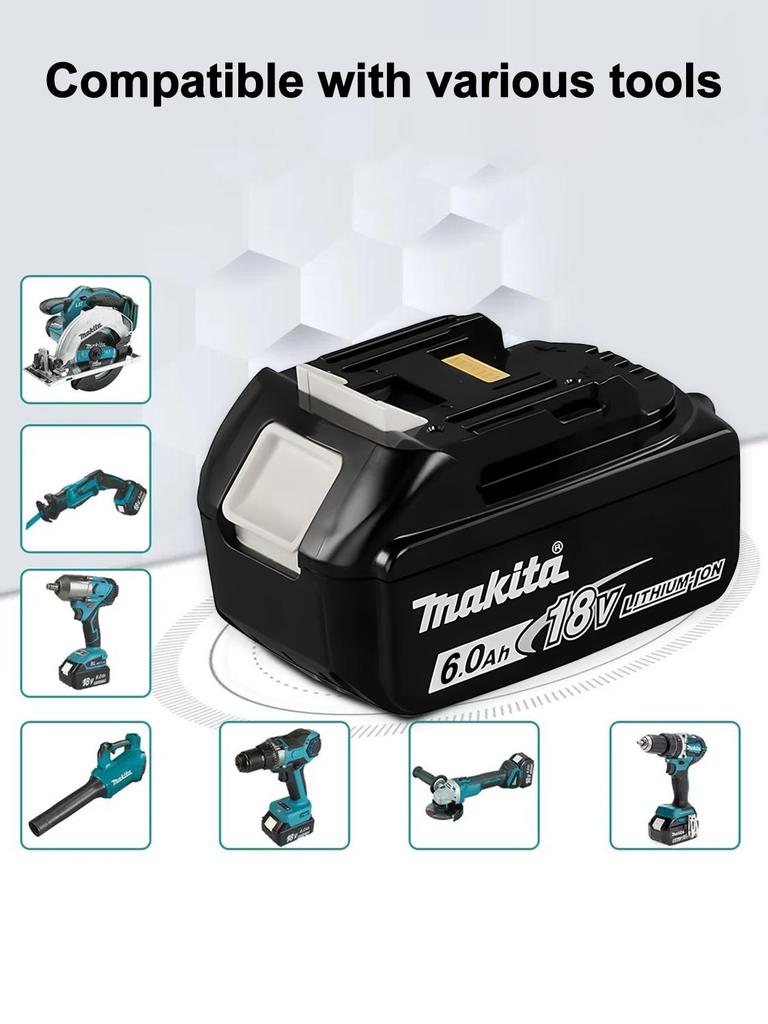 Makita Power Source Kit (2 x Tool Batteries with Charging Station, Replacement Batteries for Makita Power Tools)