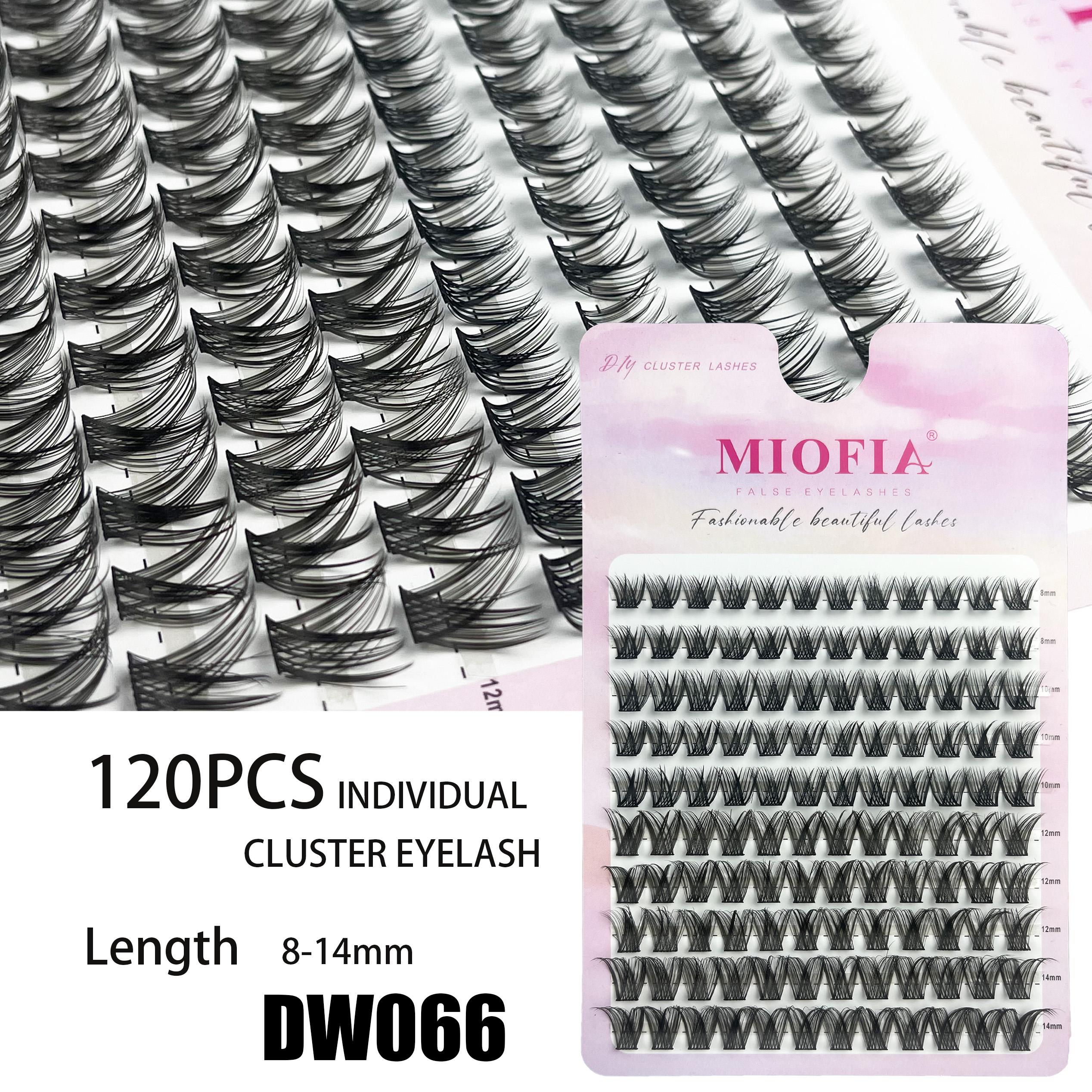 120 Cluster Individual Lashes D Curl 8-14mm Mixed Tray Natural Eyelash Extension 3D Faux Mink Eyelashes bunches Makeup Tools DW066