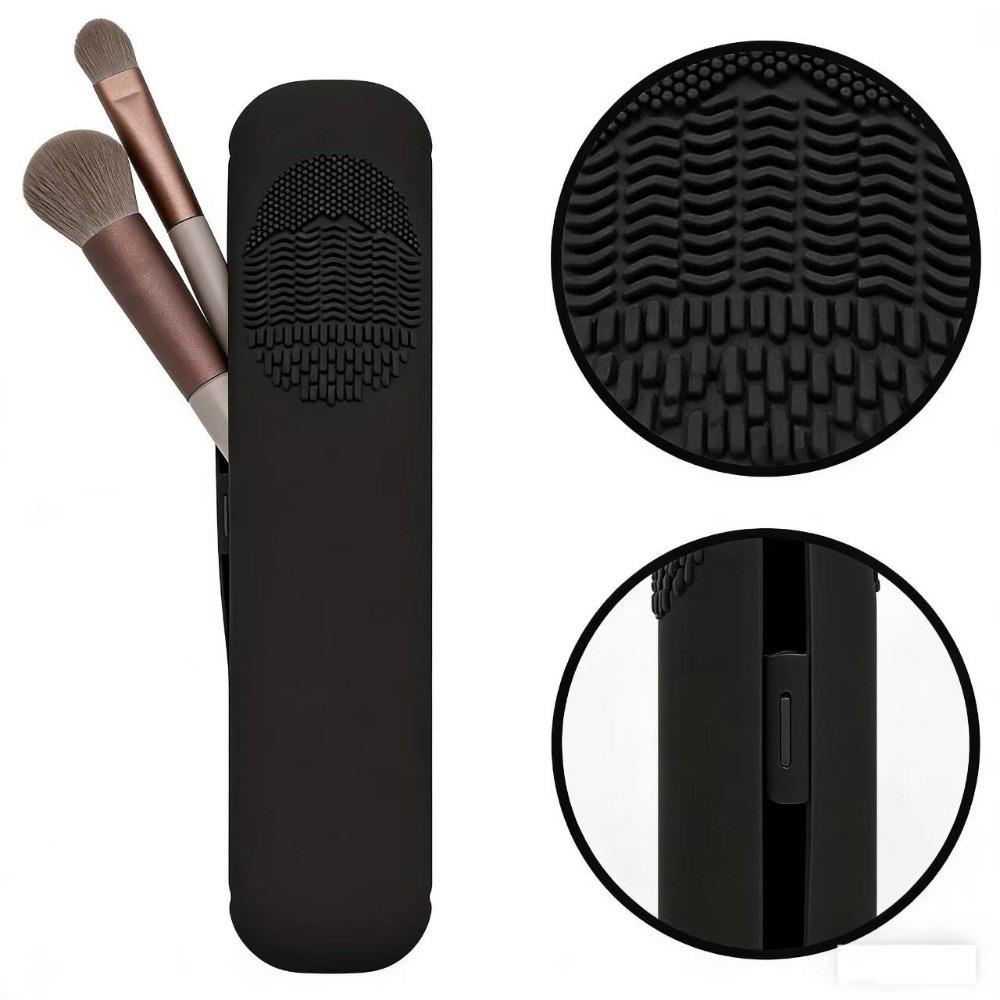 Silikon Make-up Pinselhalter Magnetverschluss Wasserdicht Kosmetikpinsel Halter Weiche Textur Langlebig Make-up Werkzeuge Organizer