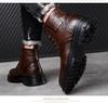 Men's Genuine Leather Martin Boots: High-Top Winter Business Casual with Wool Lining