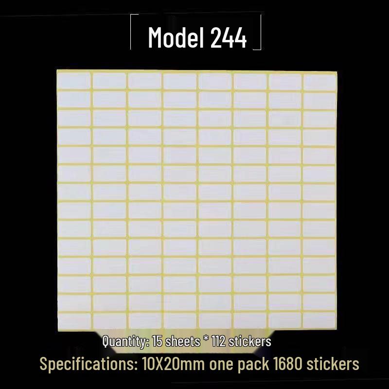 A5 Self-Adhesive Blank Label Stickers for Printing and Handwriting - White Name and Number Stickers