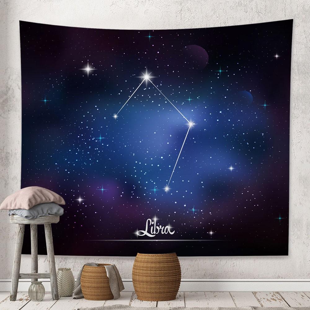 Beautiful Constellations Starry Sky Tapestry Background Cloth Bedroom Home Decoration Star Divination Theme Wall Tapestry