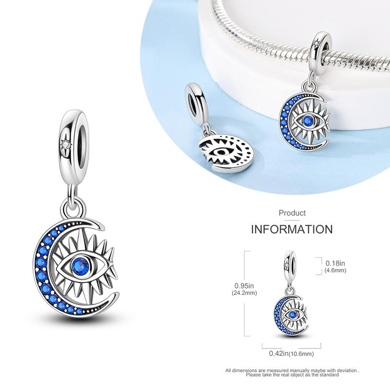 Copper Blue Eyes And Palm Charms Crucifixion Beads Women Girlfriends Jewelry Gift