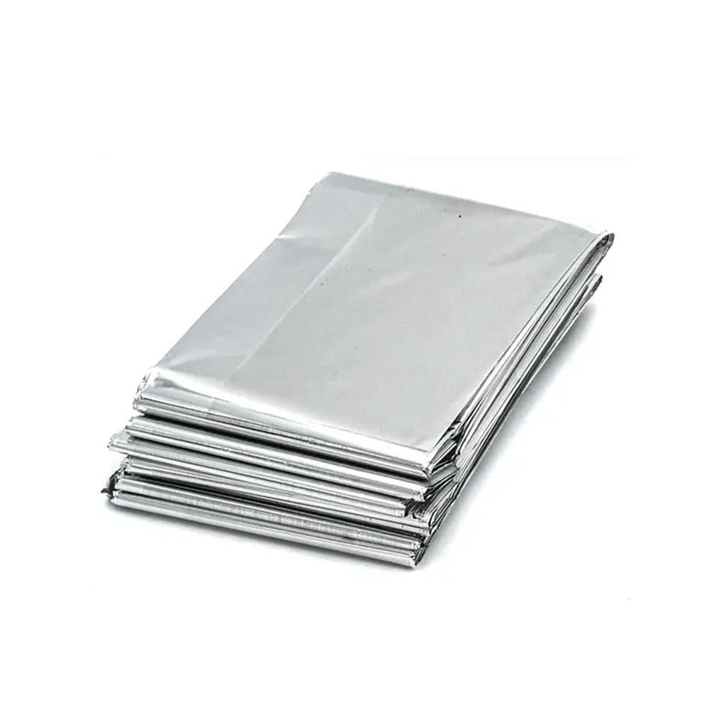 1pz Poncho di Emergenza Coperta Antivento Salvavita Foglio PET Termico Soccorso Portatile Tappetino da Campeggio Tappetino Copertura Per Sopravvivenza all'Aperto