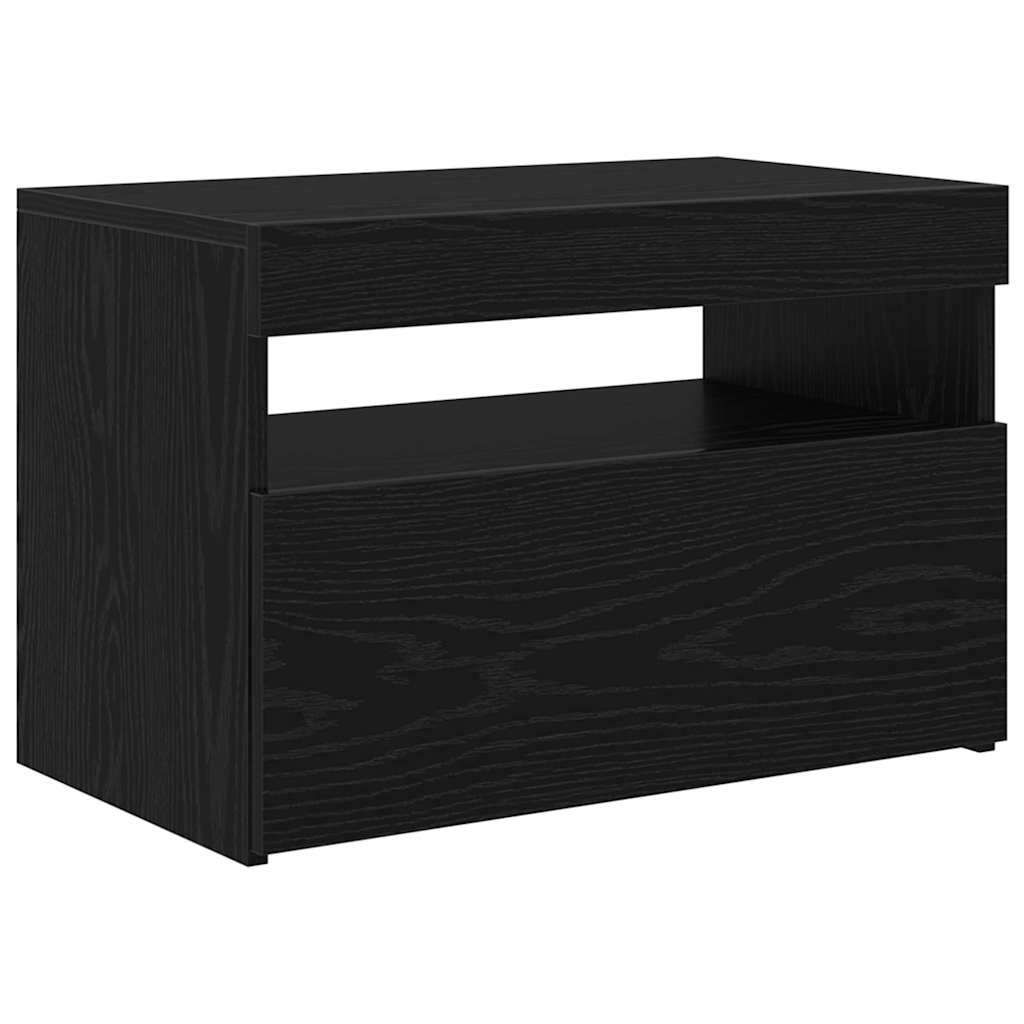 Mobile TV effetto Rovere Nero 60 x 35 x 40 cm Legno Ingegnerizzato