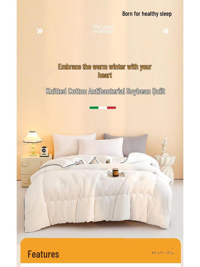 G5Z Antibacterial Fiber All-Season Quilt: Skin-Friendly Knitted Cotton for Single/Double Bedding