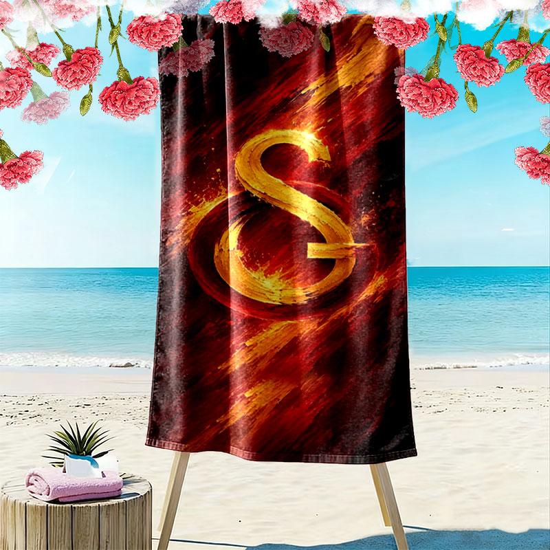 Galatasaray S Print Beach Towel, Large Soft Quick Dry Towel for Beach Camping Swimming