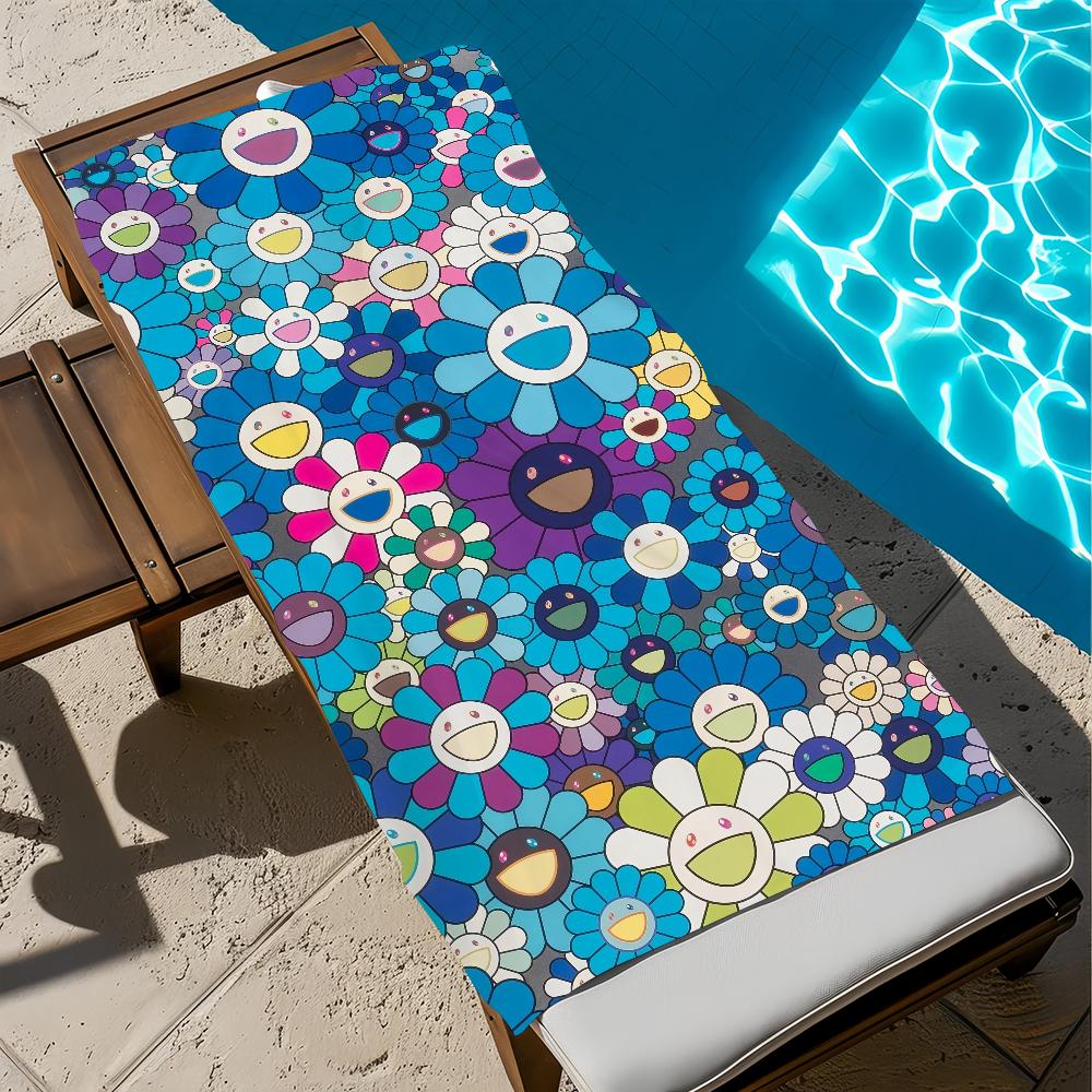 T-takashi cute art M-murakami Towel Beach Quick Dry Soft Pool Towels Gift for Travel Gym Shower Camping sports